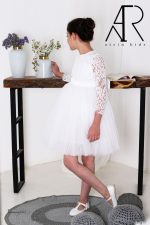 لباس مجلسی دخترانه بچه گانه پرنسسی سفید و کوتاه مدل جدید - لباس مجلسی دخترانه مدل پری